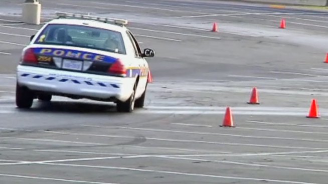 Police-in-training spent a week learning how to drive in potential emergency situations.