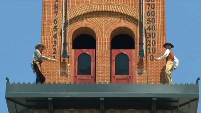 Grapevine is celebrating its new glockenspiel clock called 