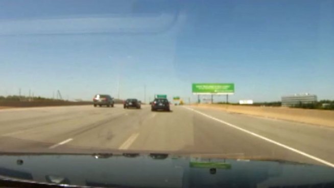 Drivers heading west on I-30 near downtown Fort Worth may face confusion over shifting lanes and doubled up lane markers.