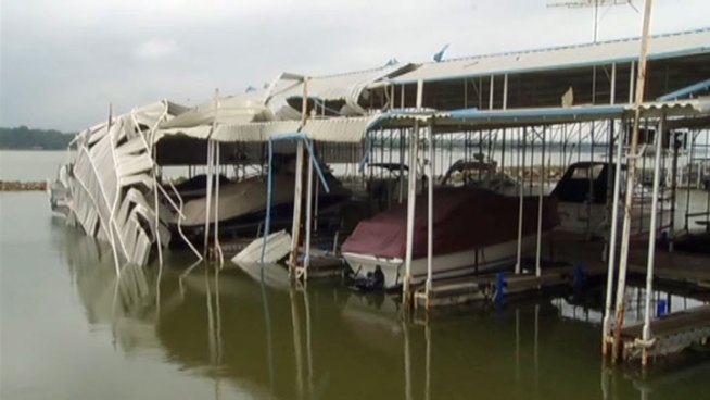 Boat and business owners at Eagle Mountain Lake are cleaning up after storm damage ruined several boats at Lakeview Marina.