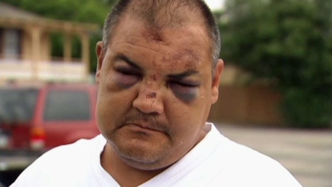 Lorenzo Moreno, 66, was killed trying to protect his family. While his bruised and battered son, Ricky, grieves, police say two teenagers have been charged with murder in the violent home invasion.