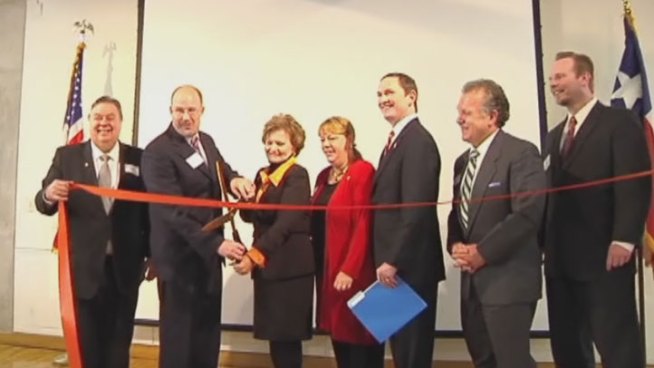 Local and state officials held a ribbon-cutting ceremony Wednesday for DART's Orange Line.