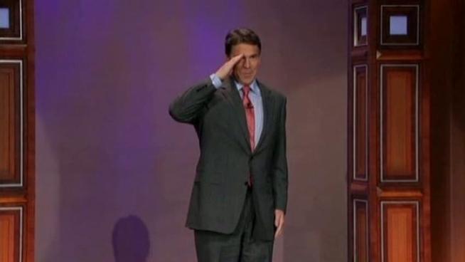 Gov. Perry poked fun at his campaign missteps and talked about some of his policy ideas on 