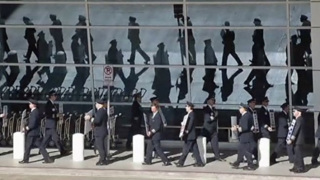 A pilots' union says it could reach a deal with American Airlines on a new contract that would include an ownership stake in the company. But the Allied Pilots Association says there's still no agreement on several key points. Pilots voted in August to reject what Fort Worth-based American Airlines termed its best and final offer.