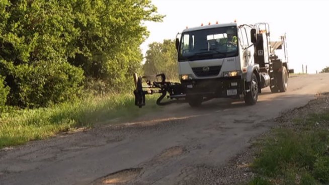 City crews in Fort Worth are using a state-of-the-art pothole filling truck to repair city streets without getting out of the vehicle.