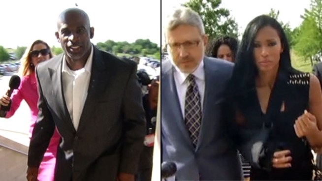 Allegations flew in a Collin County courtroom Thursday as Deion Sanders and his estranged wife Pilar Sanders battle for protective orders against each other and custody of their children.