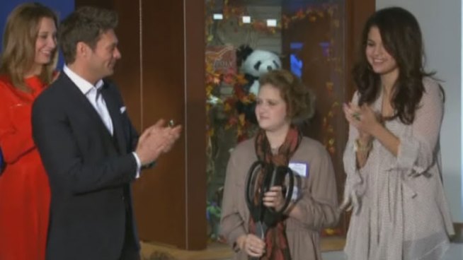 Radio and television host Ryan Seacrest and Grand Prairie-native Selena Gomez cut the ribbon on a state-of-the-art broadcast studio inside Children's Medical Center.