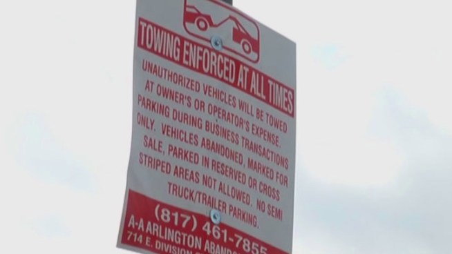 Arlington businesses say pay attention to towing signs throughout the city because more cars get towed near Six Flags Over Texas during spring break than any other week of the year.