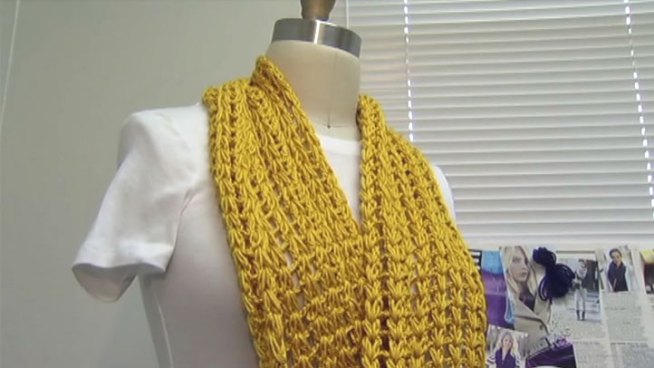 The WORN label encourages refugees in North Texas to knit scarves, necklaces, and other items for supplemental income and empowerment.