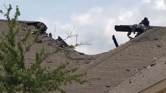 Five homes in Waxahachie were hit by lightning at nearly the same time Monday night, it was a real test for firefighters.
