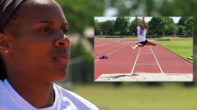 TCU's Whitney Gipson hopes to bring home gold in long jump from the London Summer Olympics.