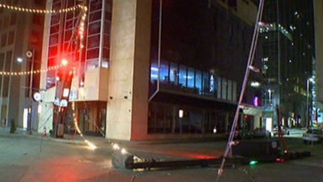 A windy night across North Texas knocks out power to thousands of homes and businesses and leaves some damage behind.