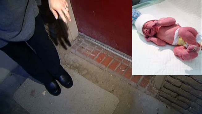 A Corsicana woman who found a newborn left outside her house says she is glad the baby boy had the energy to cry loud enough for her to hear.