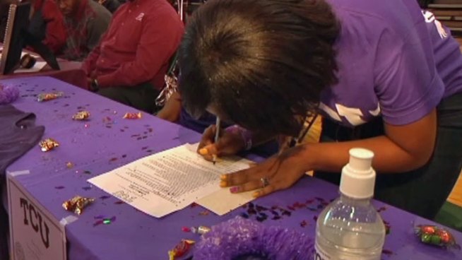 DeSoto High School celebrated academic excellence with a special academic signing day honoring graduating seniors who received full-ride scholarships to college.
