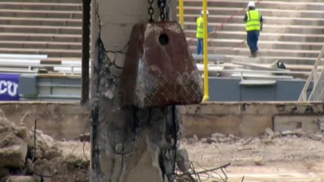 RAW VIDEO: TCU Stadium Demolition