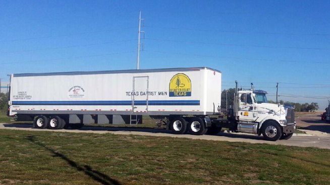 Around 60 local volunteers from Texas Baptist Men left for New York Friday to help victims of Hurricane Sandy.