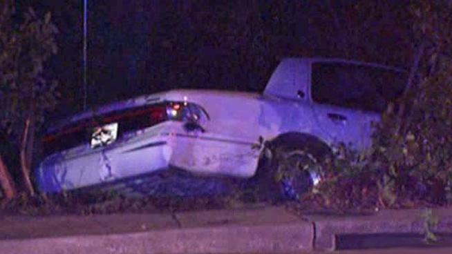 Dallas Police are searching for a man that ran over an officer and lead police on a brief chase on Wednesday, April 25, 2012.