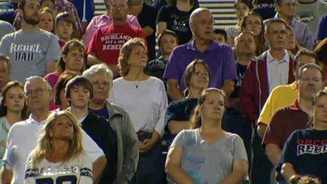 The Birdville ISD says that students leading the crowd at high school football games in prayer is legal under a Texas law that allows a 
