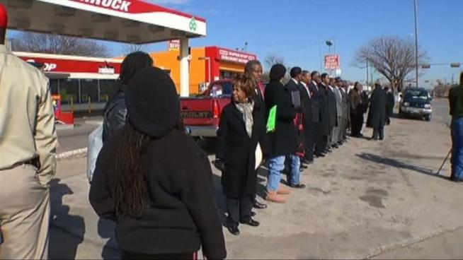 Black community members express anger after racially offensive comments from an Asian shop owner.