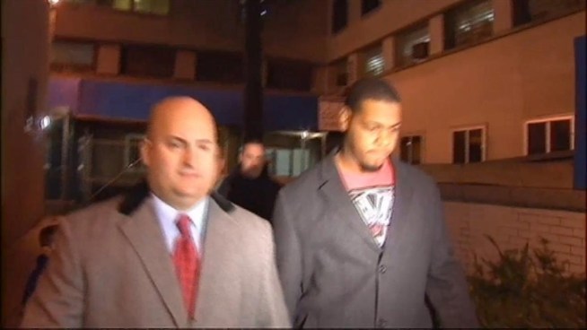 Tampa Bay Buccaneers defensive end Da'Quan Bowers declines to comment after being arraigned on a weapons charge. He was arrested at LaGuardia Airport Monday morning after he was found with a loaded handgun