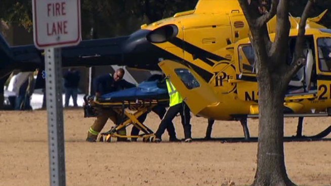 Six children were injured when a gas can exploded in their backyard.