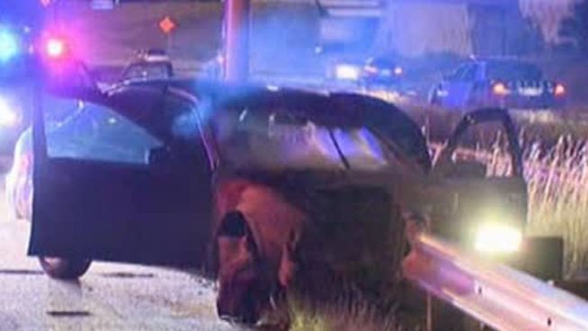 A man suspected of stabbing his wife led police on a 40-mile chase throughout North Texas Thursday night.
