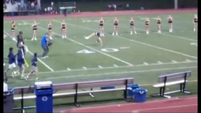 The 16 year-old high school junior appeared on the  Today  show after she crossed the football field 35 times during Friday night's halftime show by back handspring.