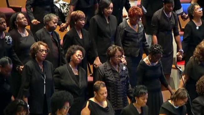 During Sunday services, family and friends remember a Dallas woman who was stabbed to death on her way home from church.
