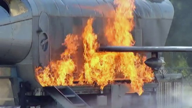 Fire departments from NASJRB, Fort Worth, Benbrook took part in a simulated military plane crash at Tarrant County College's fire training school.