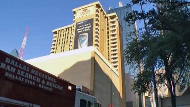 Hundreds evacuated after stairwell fire fills Downtown Dallas hotel with smoke.
