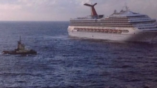 A disabled cruise ship being towed to Alabama had mechanical problems last month that delayed its departure from Galveston. A Carnival Cruise Lines spokesman says there doesn't appear to be any link between that issue and an engine room fire that caused the Triumph to lose power Sunday. More than 4,000 people are stuck on the ship.