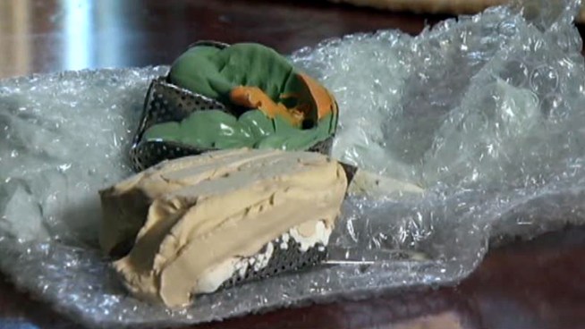 A 2-year-old boy's birthday gift that was ordered online arrived with someone's plaster dental molds included in the box.