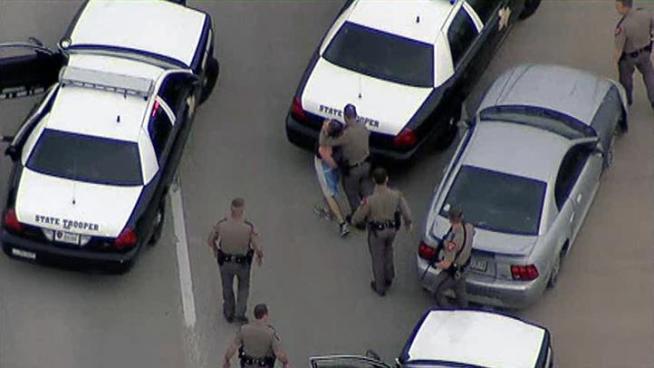 State troopers pursued a 23-year-old man along Interstate 30 and through a Rowlett neighborhood before the chase ended peacefully on State Highway 66.