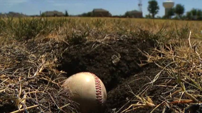 Dry, cracked gaps in the dirt on athletic practice fields all over North Texas are a problem for young athletes.