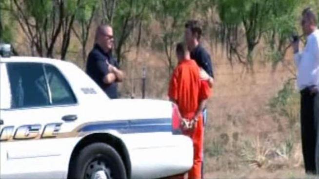 Police in Saginaw have arrested a man who allegedly left his son on the side of Interstate 20 in Sweetwater.