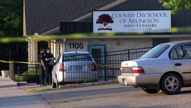 A man was shot and killed at his daughter's day care by a gunman who then killed himself, Arlington police said.