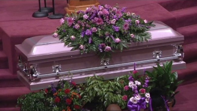 A solemn day in a small north Texas city as a murdered teenage girl was laid to rest today.