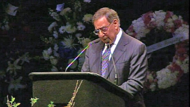 During the funeral for two Santa Cruz Police Officers, Former Secretary of Defense, Leon Panetta, did something unexpected. He dove into the suspects background. 