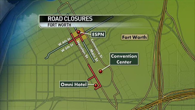Visitors will be able to stroll through Sundance Square during Super Bowl week, but they won't be able to drive through it.