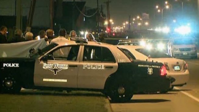 Police are searching for the gunman responsible for a drive-by shooting along Interstate 35 in Fort Worth Sunday night.
