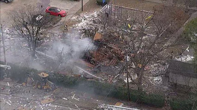 A man who was inside a Lewisville duplex when it exploded is in intensive care.