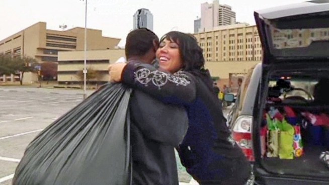 Dozens of homeless people in Downtown Dallas will have a brighter Christmas this year because of the generosity of some North Texas families.