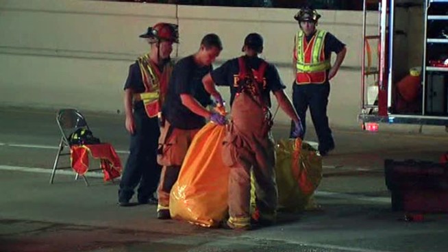 The northbound lanes of US 75 in Plano were closed after a tanker truck began leaking herbicide.