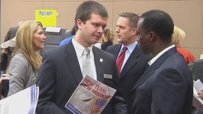 About 800 veterans attended a job fair at the Irving Convention Center with 88 employers.