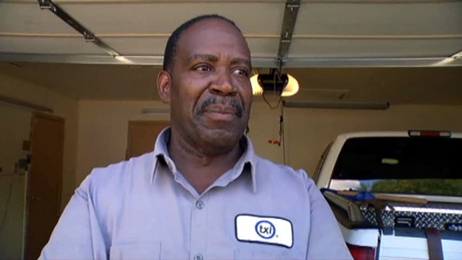 Ronald Finch detained an intruder he saw walking out of his house by telling the man he had a gun.