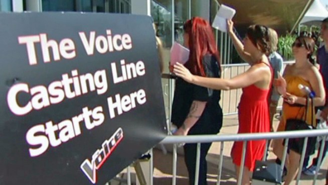 Close to 4,500 people auditioned for NBC's The Voice in Irving on Saturday.