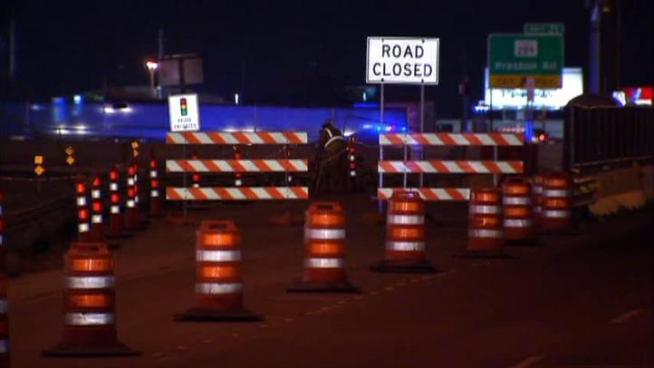 Construction will reduce Interstate 635 traffic between Preston Road and the Dallas North Tollway to one lane.