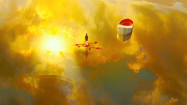 Director Ang Lee adapts Yann Martel's novel about a boy who survives a shipwreck only to find himself stranded on a lifeboat with a tiger, orangutan, zebra and hyena.