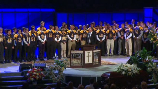 Friends and family said good bye to Coach Wade McLain Thursday.