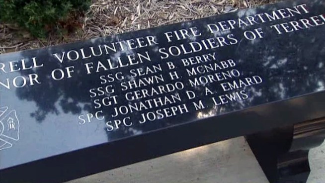 A memorial park in Terrell was constructed in memory of the town's five soldiers who have died in Iraq and Afghanistan since 2004.